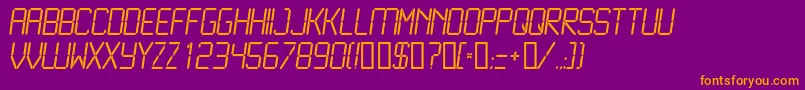LiquidcrystalLightitalic Font – Orange Fonts on Purple Background