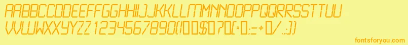 LiquidcrystalLightitalic Font – Orange Fonts on Yellow Background