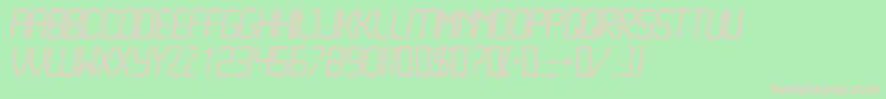 LiquidcrystalLightitalic Font – Pink Fonts on Green Background