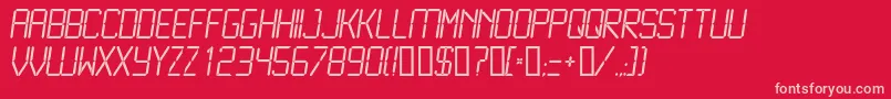 LiquidcrystalLightitalic Font – Pink Fonts on Red Background