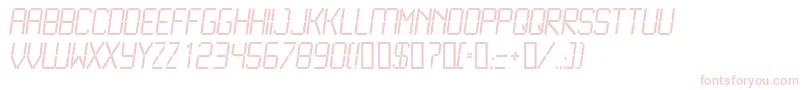 LiquidcrystalLightitalic Font – Pink Fonts on White Background