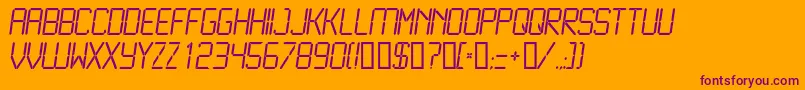 LiquidcrystalLightitalic Font – Purple Fonts on Orange Background