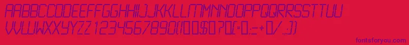 LiquidcrystalLightitalic Font – Purple Fonts on Red Background
