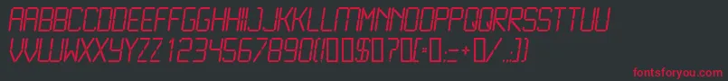 LiquidcrystalLightitalic Font – Red Fonts on Black Background