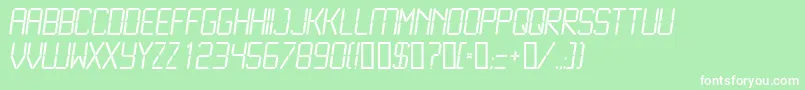 LiquidcrystalLightitalic Font – White Fonts on Green Background