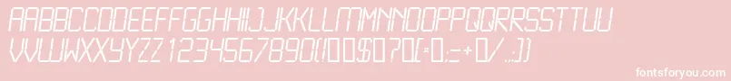 LiquidcrystalLightitalic Font – White Fonts on Pink Background