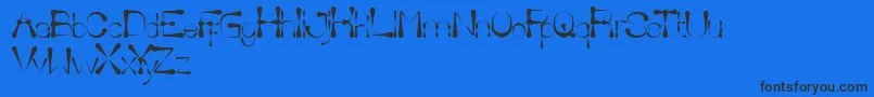 DeliciousKetchup Font – Black Fonts on Blue Background