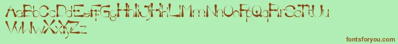 DeliciousKetchup Font – Brown Fonts on Green Background