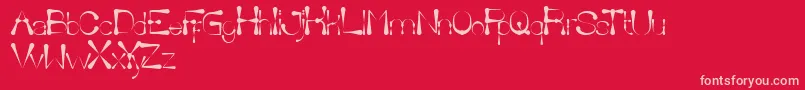 DeliciousKetchup Font – Pink Fonts on Red Background