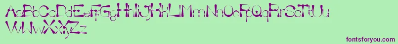 DeliciousKetchup Font – Purple Fonts on Green Background