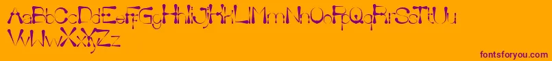 DeliciousKetchup Font – Purple Fonts on Orange Background