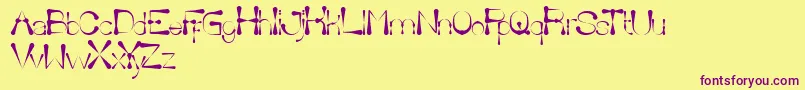 DeliciousKetchup Font – Purple Fonts on Yellow Background