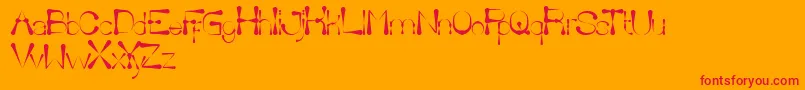 DeliciousKetchup Font – Red Fonts on Orange Background