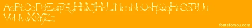 DeliciousKetchup Font – Yellow Fonts on Orange Background