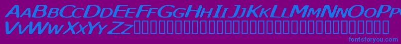 Skyskunk Font – Blue Fonts on Purple Background