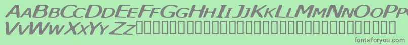 フォントSkyskunk – 緑の背景に灰色の文字