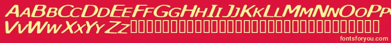 Skyskunk Font – Yellow Fonts on Red Background