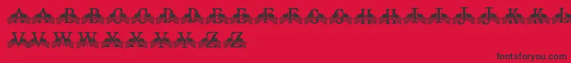 FdFlyingFlags Font – Black Fonts on Red Background