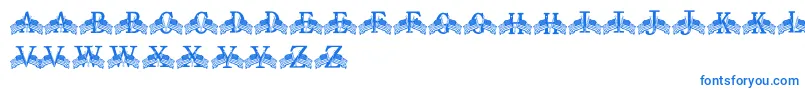 FdFlyingFlags Font – Blue Fonts on White Background