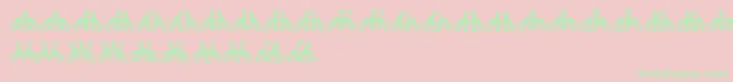 FdFlyingFlags Font – Green Fonts on Pink Background