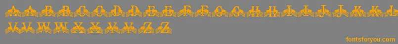 FdFlyingFlags Font – Orange Fonts on Gray Background