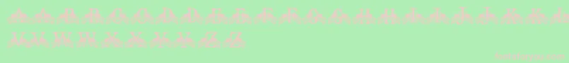 FdFlyingFlags Font – Pink Fonts on Green Background