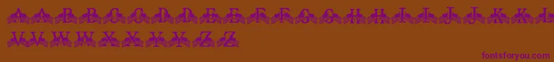 FdFlyingFlags Font – Purple Fonts on Brown Background