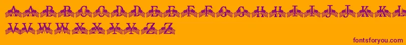 FdFlyingFlags Font – Purple Fonts on Orange Background