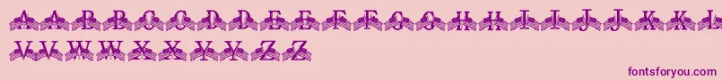 FdFlyingFlags Font – Purple Fonts on Pink Background
