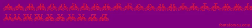 FdFlyingFlags Font – Red Fonts on Purple Background