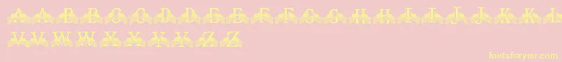 FdFlyingFlags Font – Yellow Fonts on Pink Background