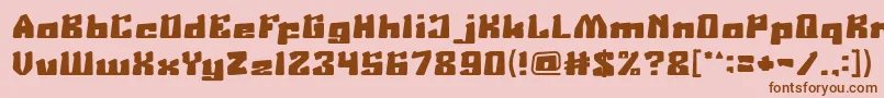 AgeOfScienceAndTechnology Font – Brown Fonts on Pink Background