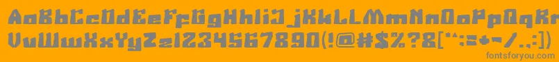 AgeOfScienceAndTechnology Font – Gray Fonts on Orange Background