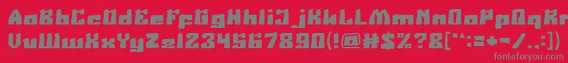 AgeOfScienceAndTechnology Font – Gray Fonts on Red Background