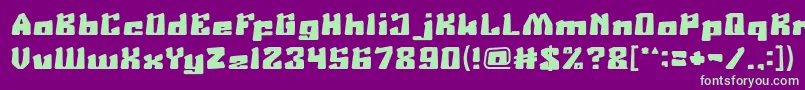 AgeOfScienceAndTechnology Font – Green Fonts on Purple Background