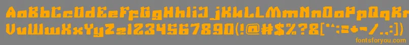 AgeOfScienceAndTechnology Font – Orange Fonts on Gray Background