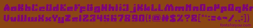 AgeOfScienceAndTechnology Font – Purple Fonts on Brown Background