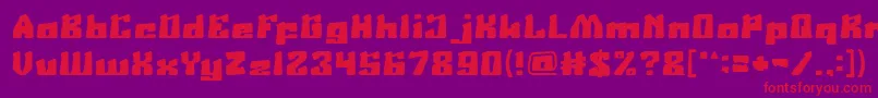 AgeOfScienceAndTechnology Font – Red Fonts on Purple Background