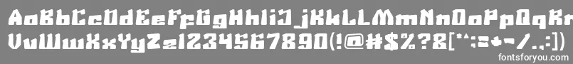 フォントAgeOfScienceAndTechnology – 灰色の背景に白い文字