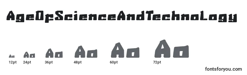 Размеры шрифта AgeOfScienceAndTechnology