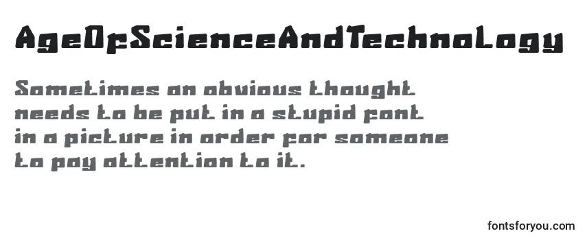AgeOfScienceAndTechnology Font