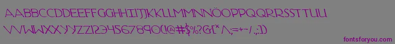 HadriaticLeftalic Font – Purple Fonts on Gray Background
