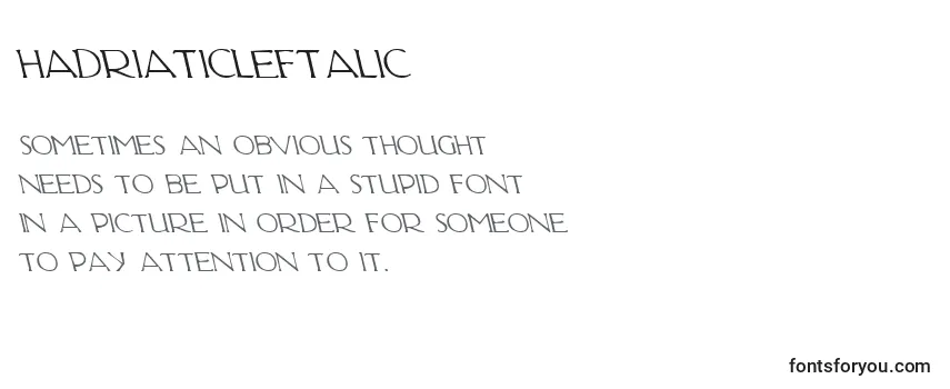 HadriaticLeftalic Font