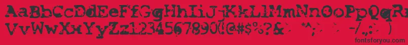 Smash Font – Black Fonts on Red Background