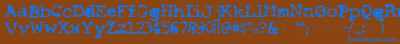 Шрифт Smash – синие шрифты на коричневом фоне
