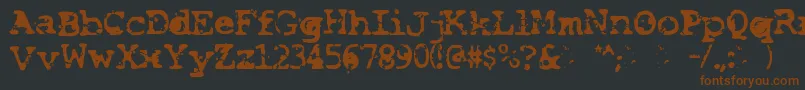 Шрифт Smash – коричневые шрифты на чёрном фоне