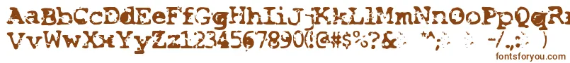 Шрифт Smash – коричневые шрифты на белом фоне