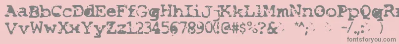 フォントSmash – ピンクの背景に灰色の文字