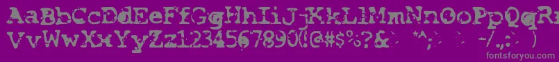 Smash-Schriftart – Graue Schriften auf violettem Hintergrund
