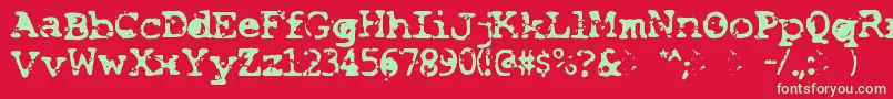 Weitere Informationen zur Smash-Schriftart Smash-Schriftart – Grüne Schriften auf rotem Hintergrund